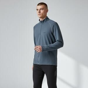 Patagonia Cool Weather Top Men's Sz M Asphalt Long Sleeve 1/2 Zip Workouts